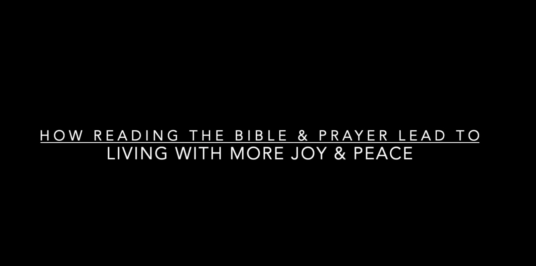 Living With More Joy & Peace