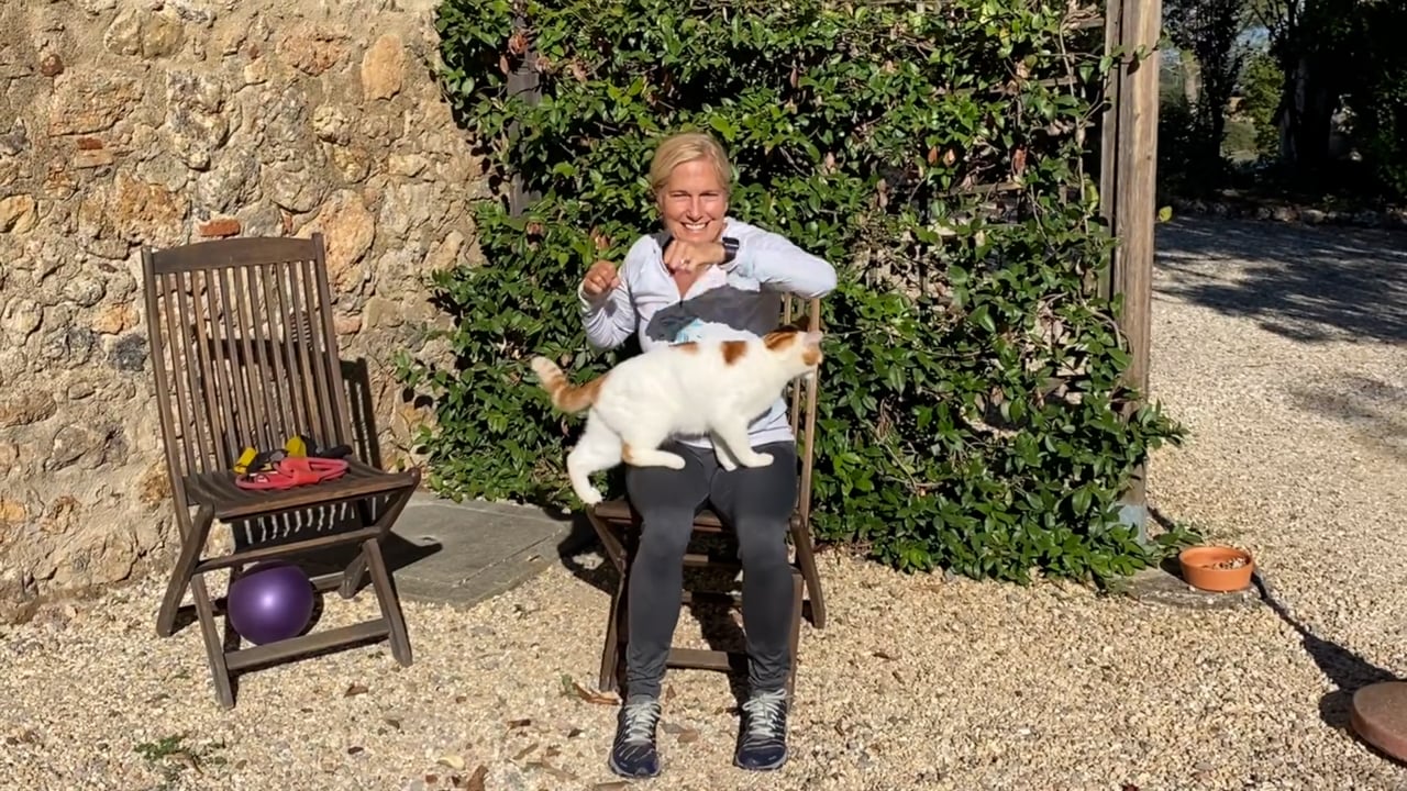 Everything Chair Workout - Italy (cat too)