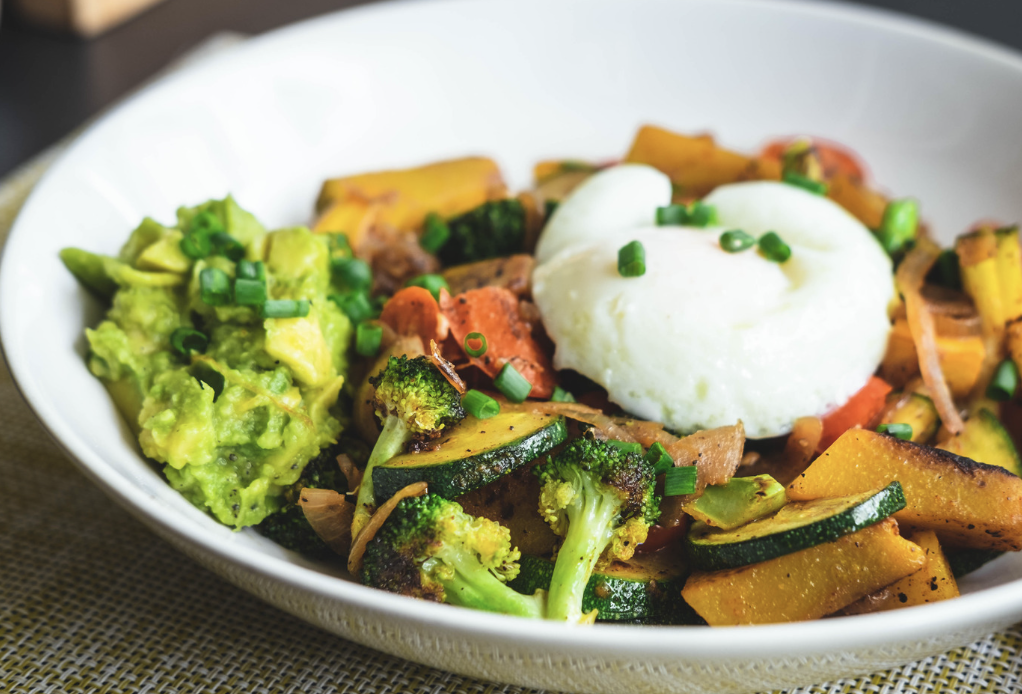 Roasted Veggies with Egg