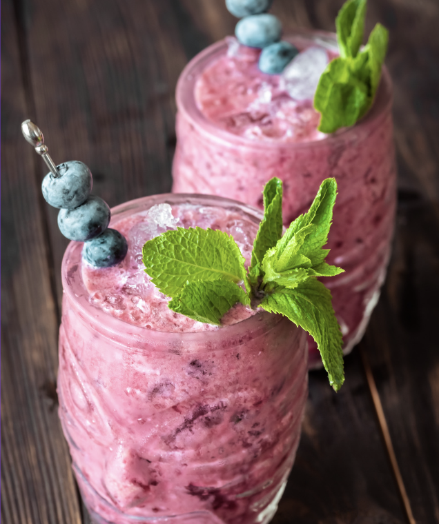 Blueberry Ginger Fizz Mocktail