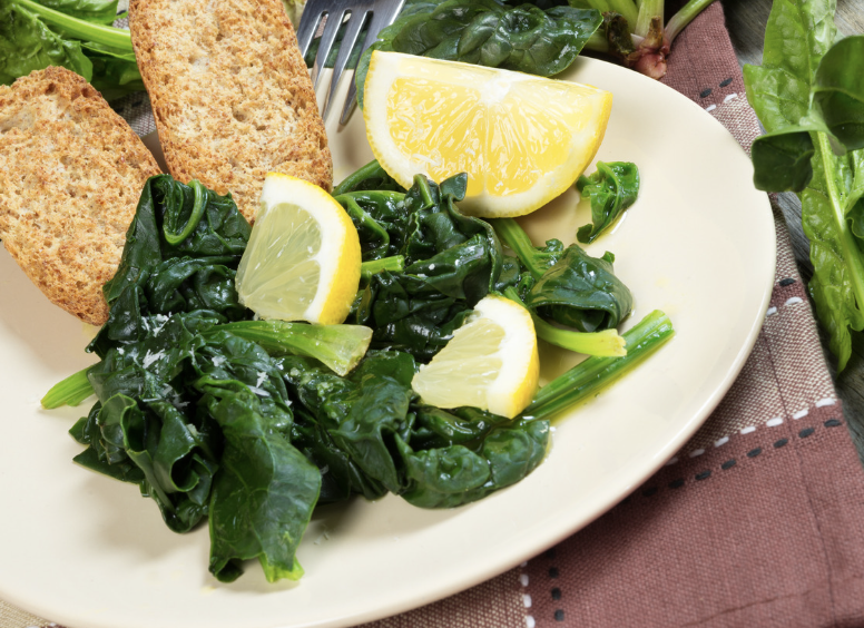 Lemony Wilted Spinach