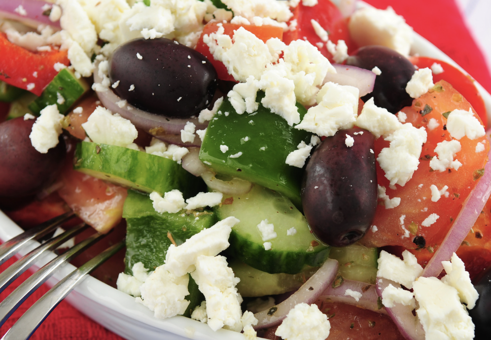 Greek Salad with Feta Vinaigrette
