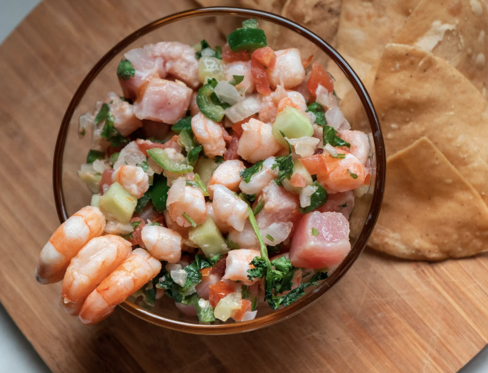 Shrimp ceviche (Ceviche de Camarón)