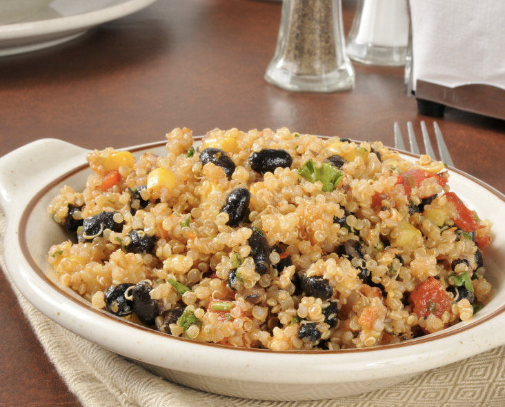 Quinoa with Black Beans and Lemon Dressing