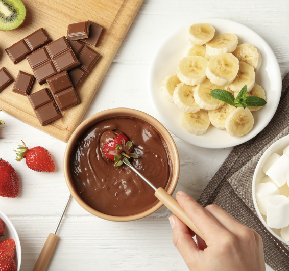 Chocolate Covered Bananas and Strawberries