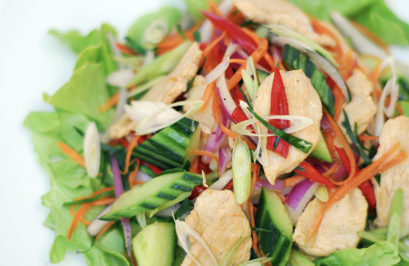 Thai Chicken Salad with Dressing