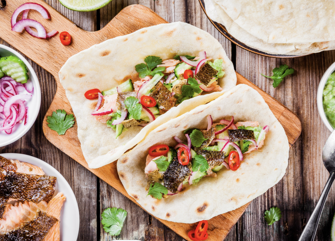 Fresh Salmon Tacos