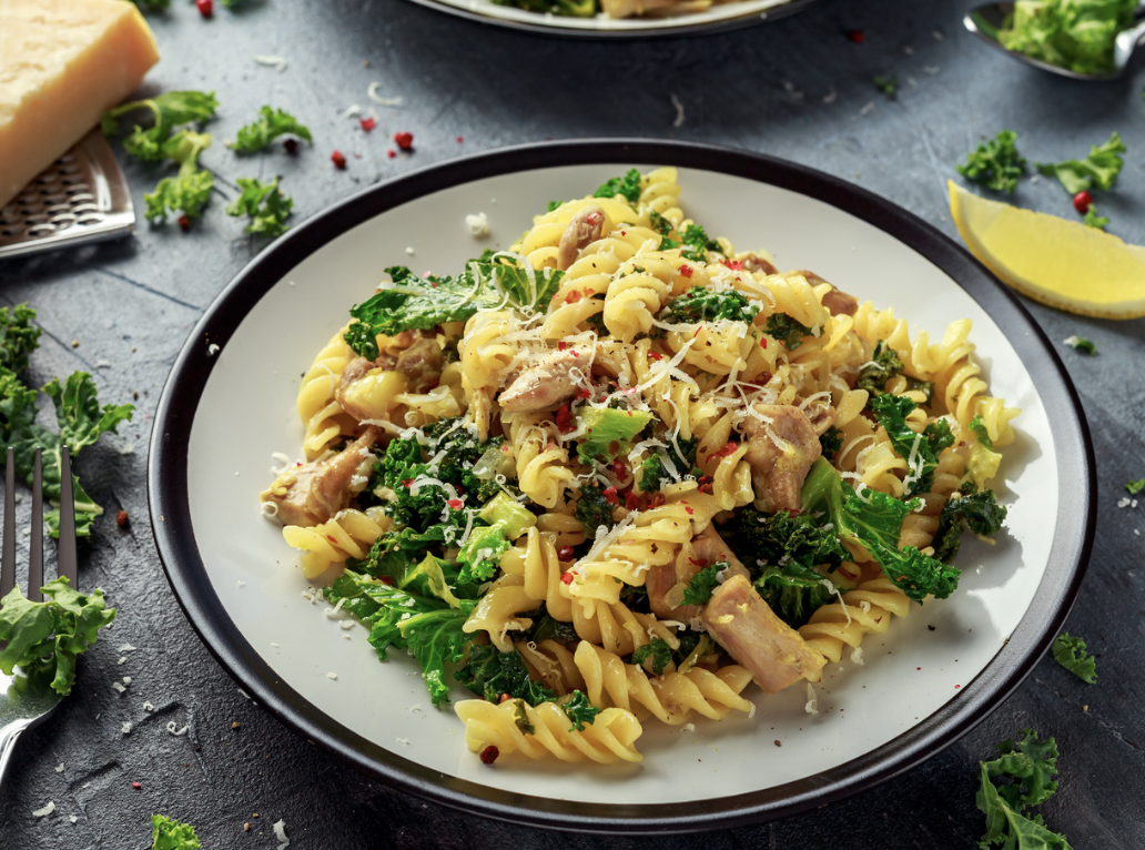 Pasta with Chicken and Wilted Greens