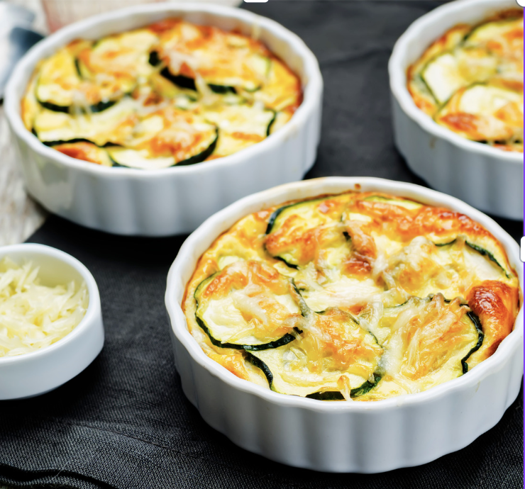 Baked Egg with Zucchini & Cheese