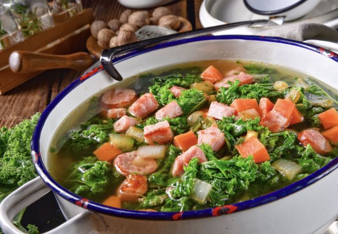 Kale, Sweet Potato and Italian Sausage Soup
