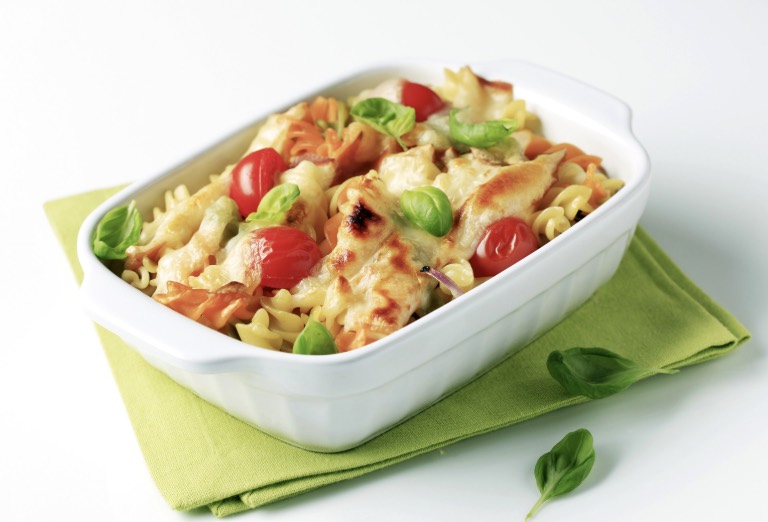 Protein-Packed Veggie Chicken Pasta Bake