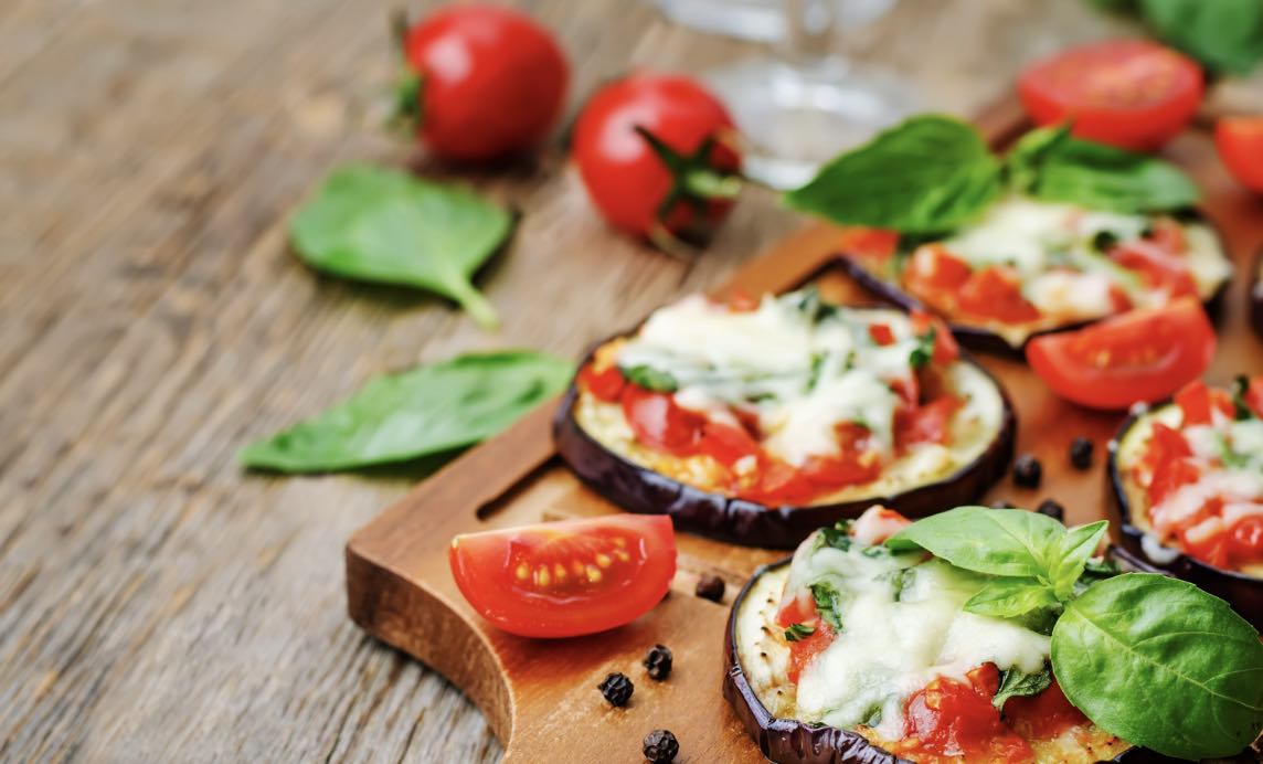 Eggplant and Tomato Stacks