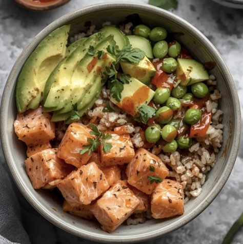 Sweet and Spicy Salmon Bowls - HP