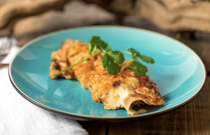 Black Bean Sweet Potato Enchiladas