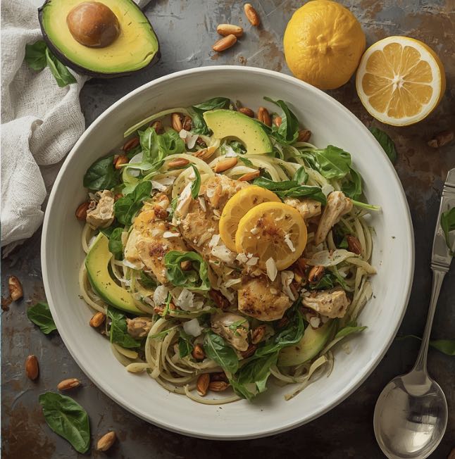 Lemon Pesto Chicken Pasta Salad