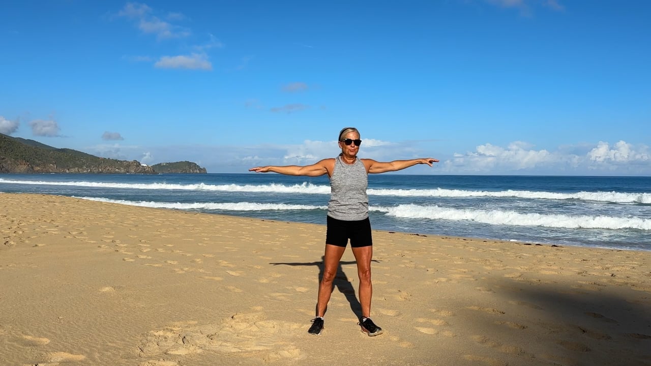 Tortola-beach-standing-core-full-workout