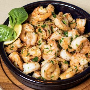 Lemon Garlic Shrimp with Sautéed Kale & Brown Rice