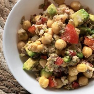 Mediterranean Chickpea Salad with Fermented Veggies